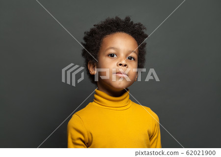 Little child portrait. Small african american boy 62021900