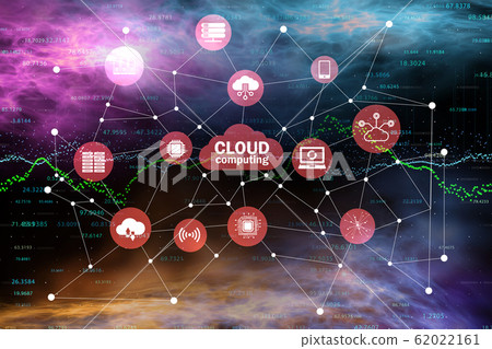 Cloud computing concept - 3d rendering Cloud computing concept - 3d rendering 62022161