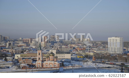 City Barnaul view of the city and church, Altai, 62022587