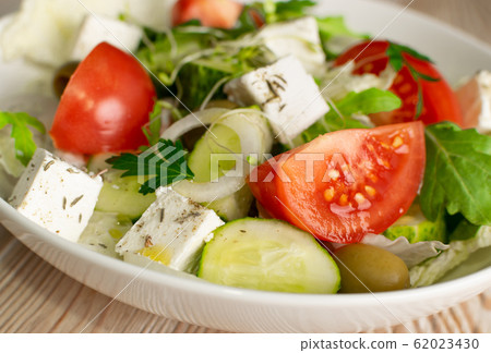 Greek Salad, Horiatiki or Village Salad with Feta Greek Salad, Horiatiki or Village Salad with Feta 62023430