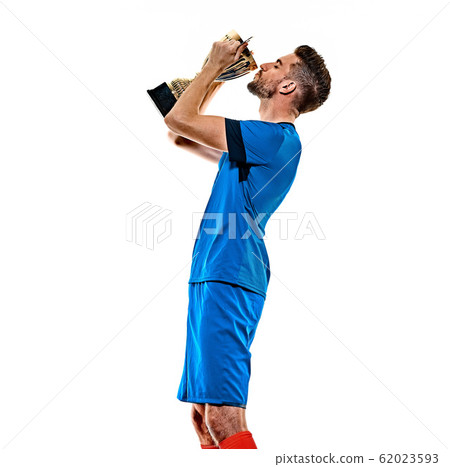young soccer player man isolated white background standing young soccer player man isolated white background standing 62023593