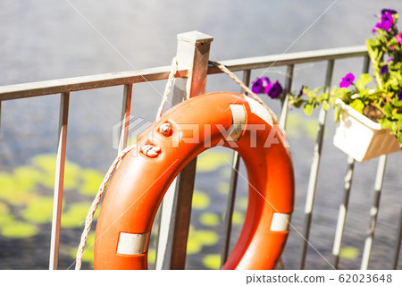 Decorative lifebuoy with the welcome sign 62023648