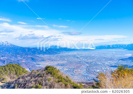 Winter Zenkojidaira viewed from the observatory [Nagano Prefecture] 62026305