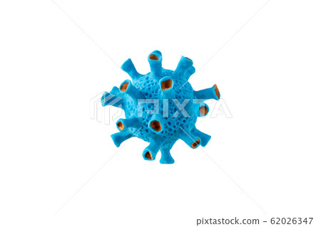 Virus cell model isolated on white Virus cell model isolated on white 62026347