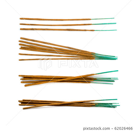 Brown indian incense aroma sticks isolated on Brown indian incense aroma sticks isolated on 62026466