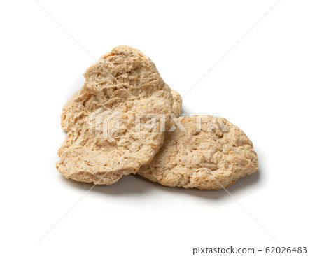 Raw Dehydrated Soy Meat or Soya Chunks Isolated Raw Dehydrated Soy Meat or Soya Chunks Isolated 62026483