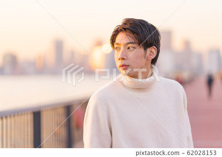 A man looking far away @ sunset 62028153