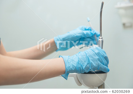 Healthcare, medicine and people concept. Female or Male doctor working in hospital 381 62030269