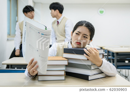 High school student's daily life, Asian teenage students wearing uniform on college with friends 211 High school student's daily life, Asian teenage students wearing uniform on college with friends 211 62030903