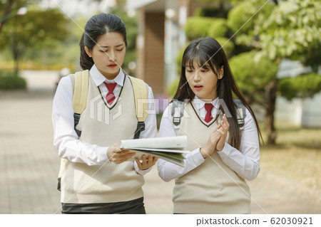 High school student's daily life, Asian teenage students wearing uniform on college with friends 280 High school student's daily life, Asian teenage students wearing uniform on college with friends 280 62030921