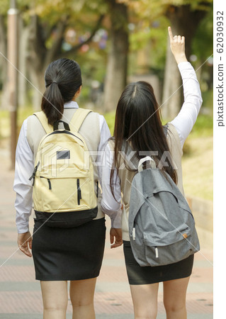High school student's daily life, Asian teenage students wearing uniform on college with friends 271 High school student's daily life, Asian teenage students wearing uniform on college with friends 271 62030932