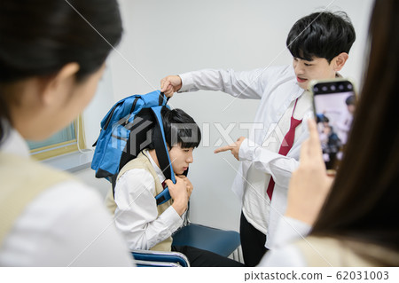 High school student's daily life, Asian teenage students wearing uniform on college with friends 243 High school student's daily life, Asian teenage students wearing uniform on college with friends 243 62031003