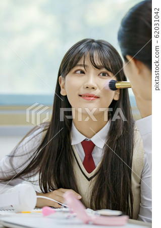 High school student's daily life, Asian teenage students wearing uniform on college with friends 191 High school student's daily life, Asian teenage students wearing uniform on college with friends 191 62031042