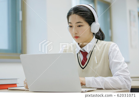 High school student's daily life, Asian teenage students wearing uniform on college with friends 203 High school student's daily life, Asian teenage students wearing uniform on college with friends 203 62031071