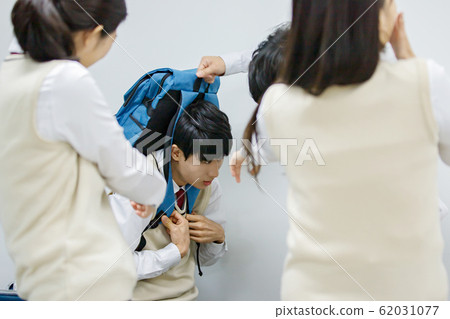 High school student's daily life, Asian teenage students wearing uniform on college with friends 245 High school student's daily life, Asian teenage students wearing uniform on college with friends 245 62031077