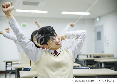 High school student's daily life, Asian teenage students wearing uniform on college with friends 132 High school student's daily life, Asian teenage students wearing uniform on college with friends 132 62031085