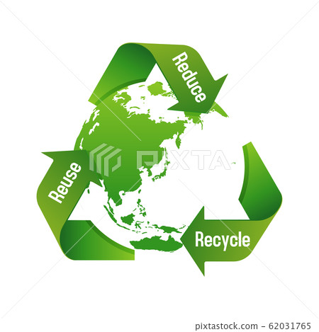 3R (recycle, Reuse, Reduce) / Recycle / Ecology... - Stock Illustration ...