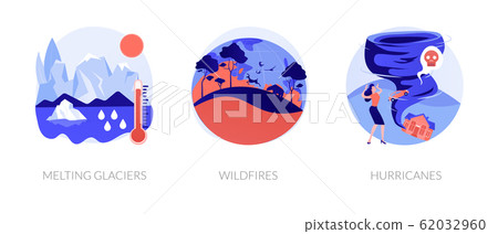 Global warming consequences vector concept metaphor. 62032960