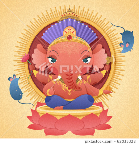 Cute Ganesha god Cute Ganesha god 62033328