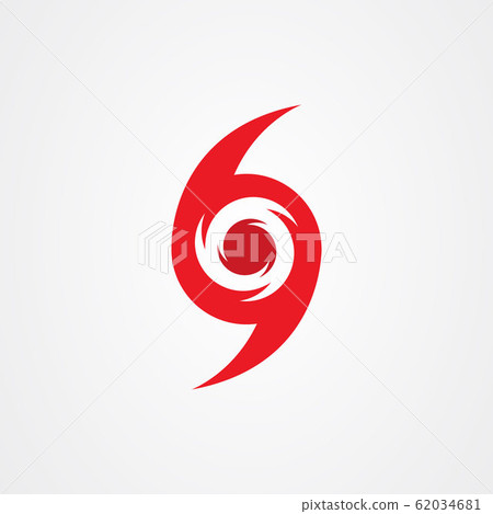 Hurricane symbol, abstract hurricane icon. 62034681