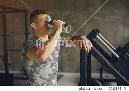 A handsome man is engaged in a gym 62038143