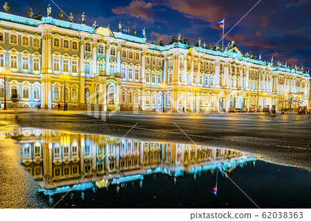 Winter Palace and Hermitage Museum.  Saint 62038363