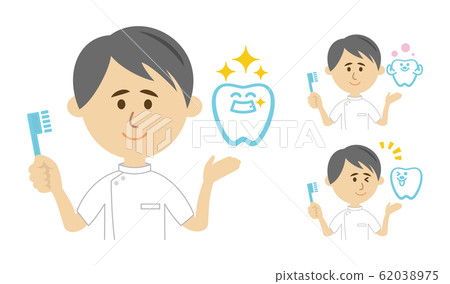 牙醫和牙齒的插圖圖像 62038975