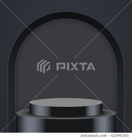 Black Presentation podium with arch Black Presentation podium with arch 62040265