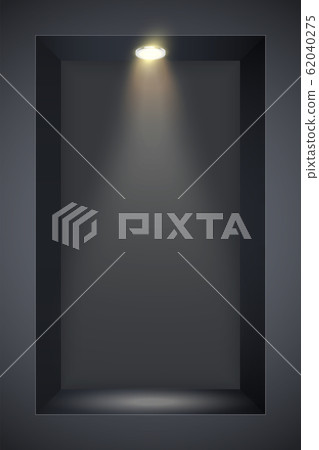 Black wall niche with spotlight Black wall niche with spotlight 62040275