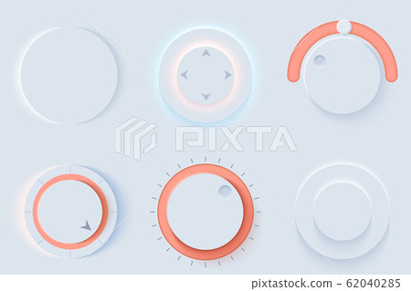 neumorphic UI circle set neumorphic UI circle set 62040285