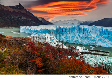 The Perito Moreno Glacier - Los Glaciares National Park in Argentina. 62042285