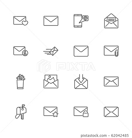 Mail - Flat Vector Icons Mail - Flat Vector Icons 62042485