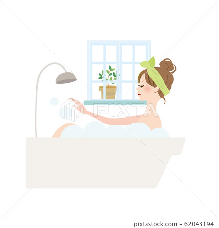 沐浴女人放鬆的女人 62043194