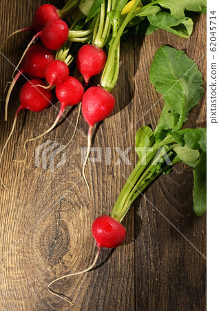 Fresh Radish On Wooden Boards Fresh Radish On Wooden Boards 62045714
