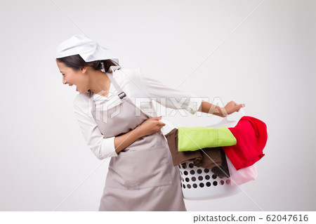 unhappy girl disgusted asian woman carrying 62047616