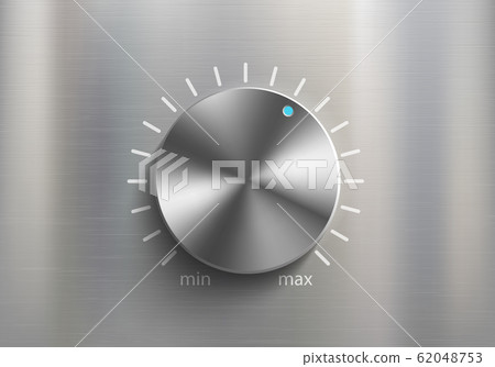 Metal knob dial for volume control. 62048753