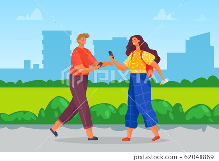 Teenagers Spend Time Together, Walking in Park Teenagers Spend Time Together, Walking in Park 62048869