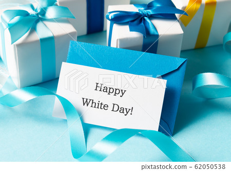 Happy White Day! White Day Message Card Letter Letter Light Blue 62050538