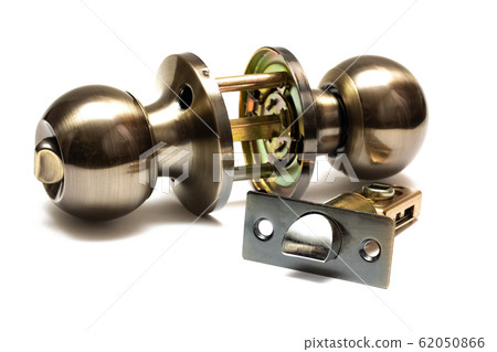 Round doorknob system isolated on white background 62050866