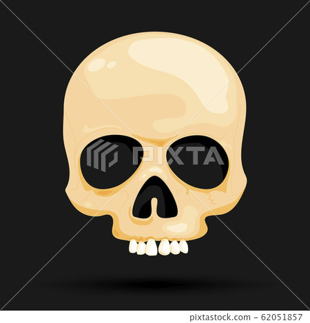 Vector illustration of a skull isolated on black Vector illustration of a skull isolated on black 62051857