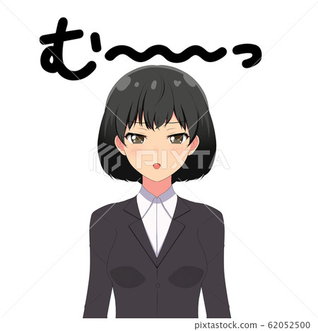 成人 女性 正面 面部 图库插图