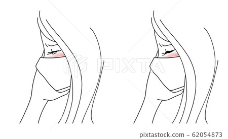 A woman wearing a mask 62054873