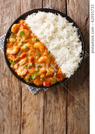 Louisiana shrimp Etouffee with vegetables cooked Louisiana shrimp Etouffee with vegetables cooked 62055733