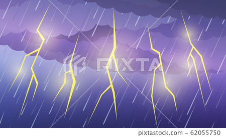 Lightning background illustration _ 16: 9 62055750