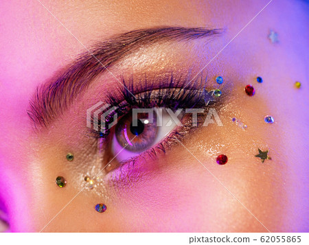 Colorful makeup. Bright and intense makeup. Female 62055865