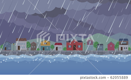 城市景觀背景圖_雨_升水_ 16:9 城市景觀背景圖_雨_升水_ 16:9 62055889