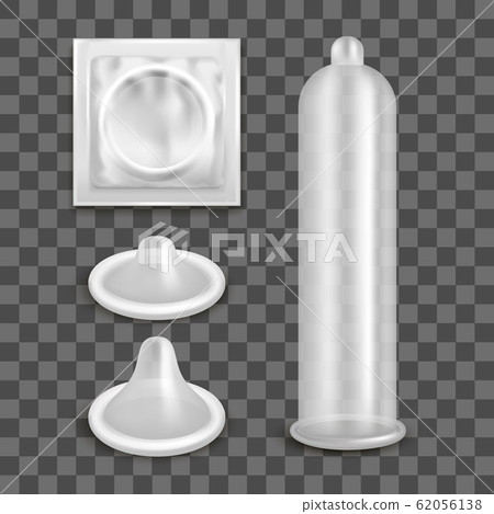 Realistic 3d Detailed Latex Condom Set. Vector 62056138