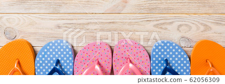 a lot of flip flop colored sandals, summer 62056309