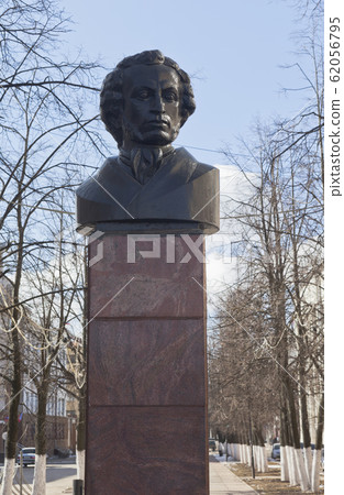 Bust of Pushkin in city of Vologda, Russia 62056795