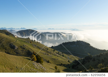 Mountain landscape. Mount Grappa panorama, Italian 62056856